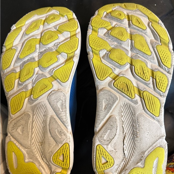 Hoka Blue and Yellow Running Shoes - Picture 6 of 7